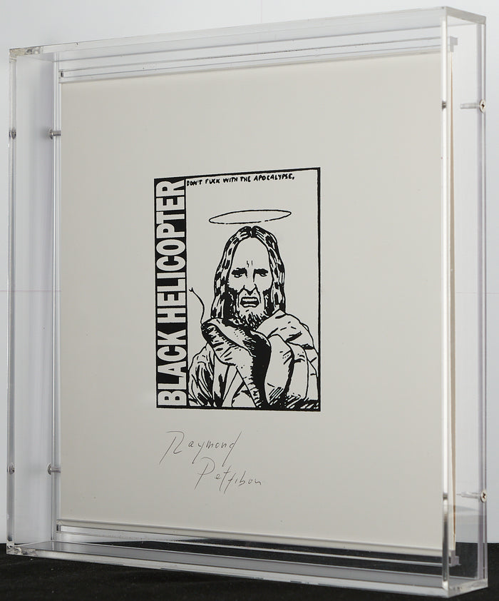 Raymond Pettibon  -  Signed & Numbered Cover Art for Black Helicopter
