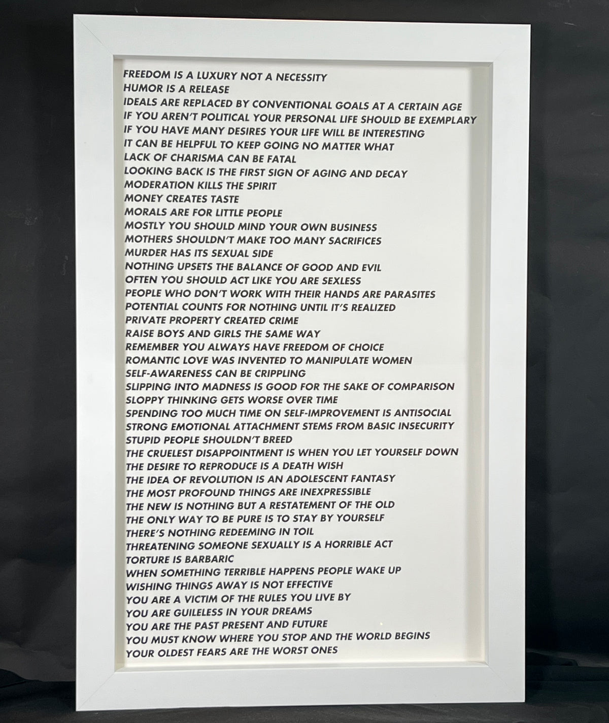 Jenny Holzer - FREEDOM IS A LUXURY NOT A NECESSITY