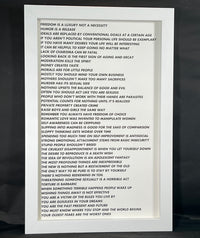 Jenny Holzer - FREEDOM IS A LUXURY NOT A NECESSITY