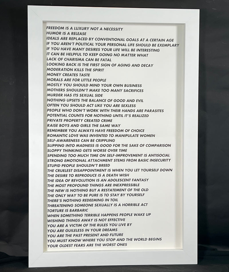 Jenny Holzer - FREEDOM IS A LUXURY NOT A NECESSITY