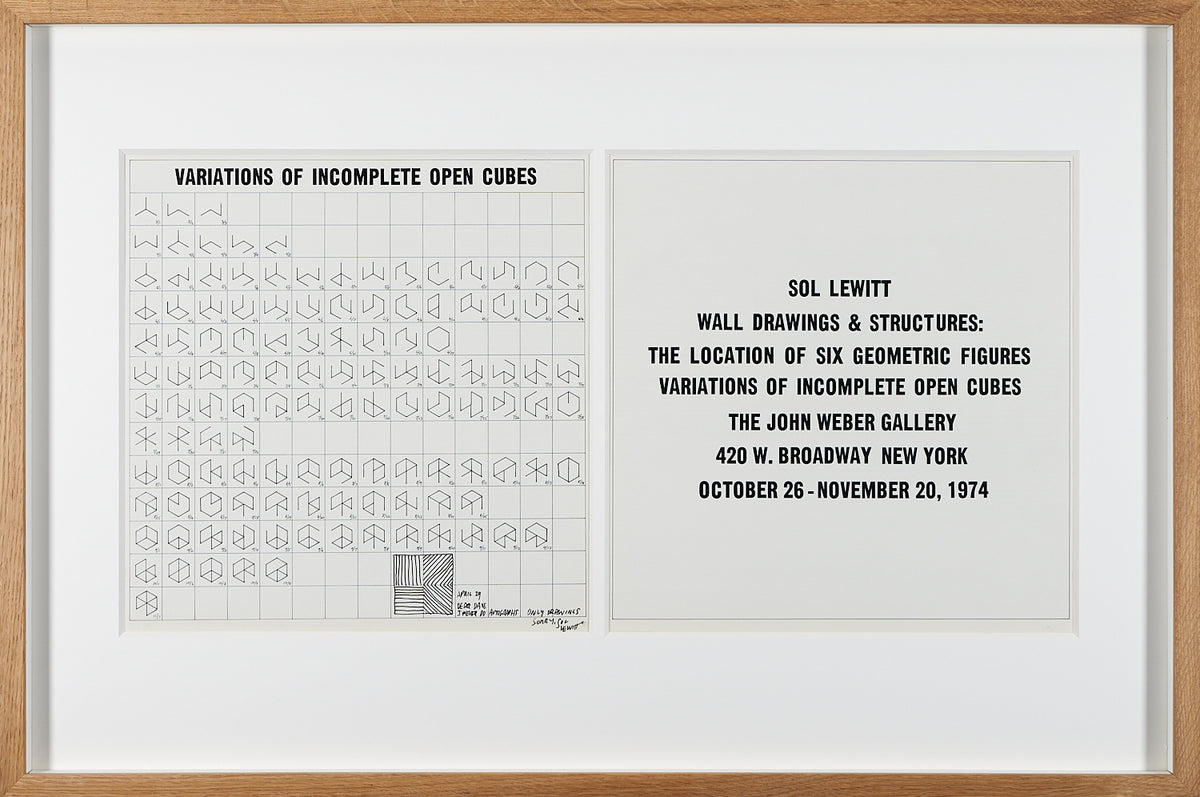 Sol LeWitt - Variations of incomplete cubes