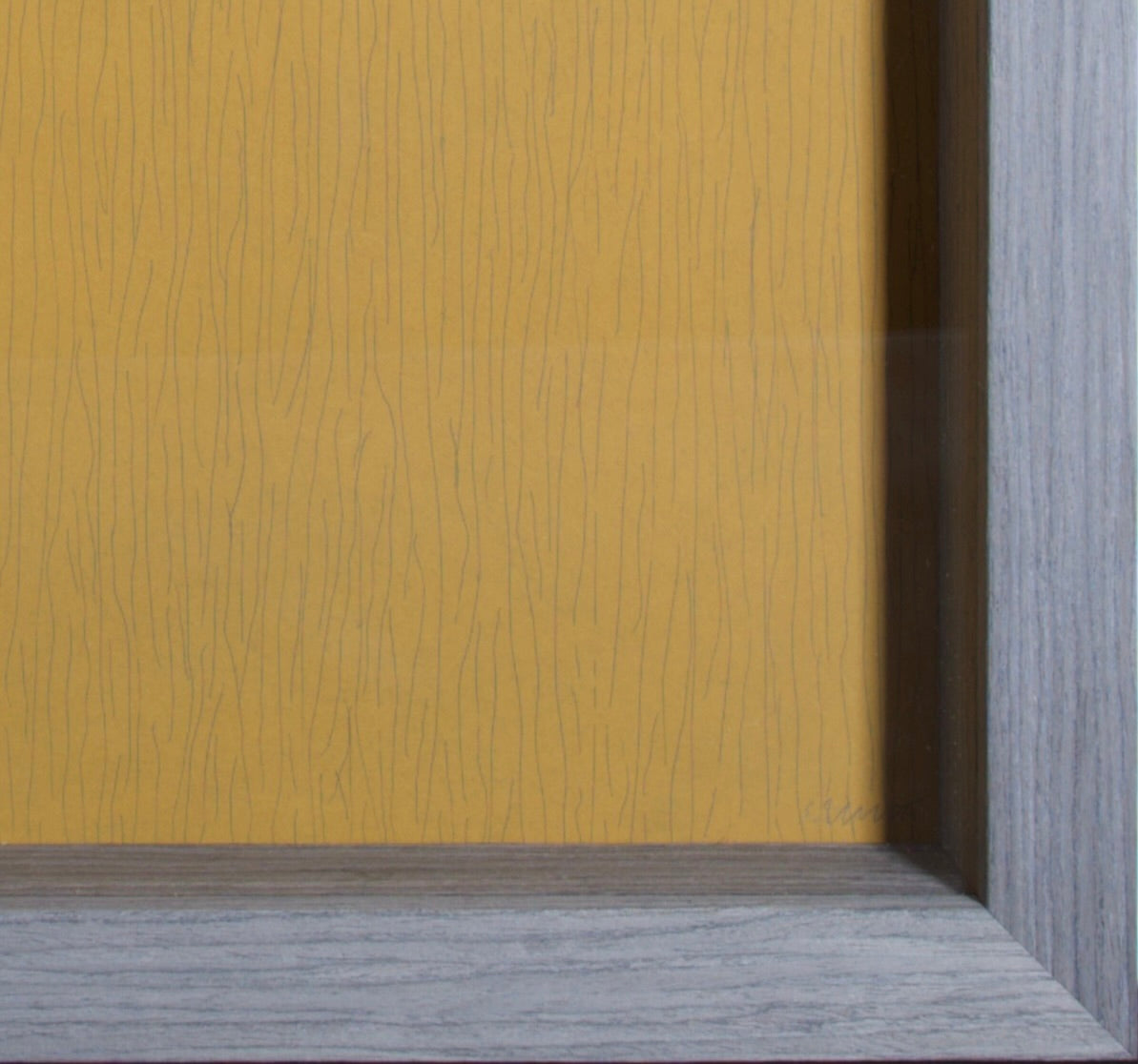 Sol LeWitt - Not Straight Vertical Lines in Ochre