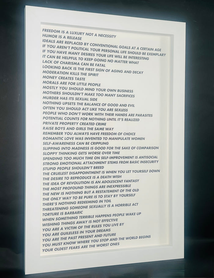 Jenny Holzer - FREEDOM IS A LUXURY NOT A NECESSITY