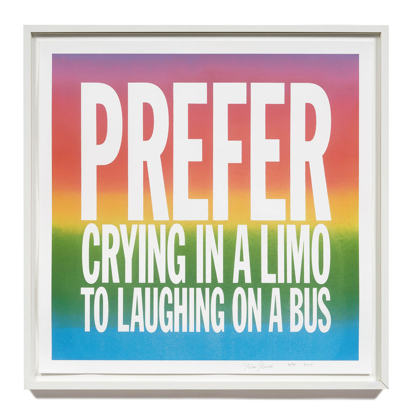 John Giorno - Prefer crying in a limo to laughing on a bus