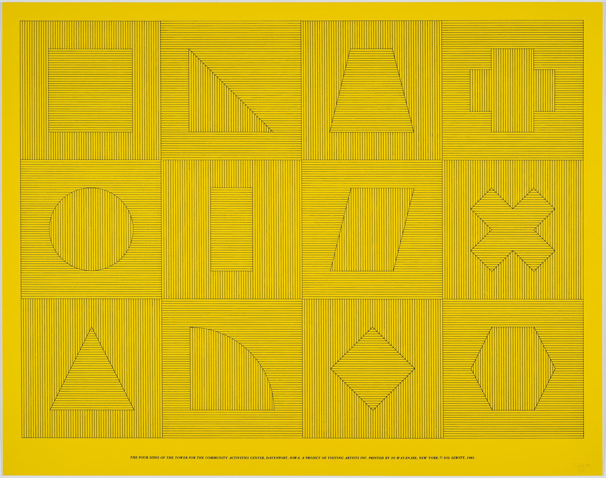 Sol LeWitt - Sixteen Geometric Figures with Lines in Two Directions #02