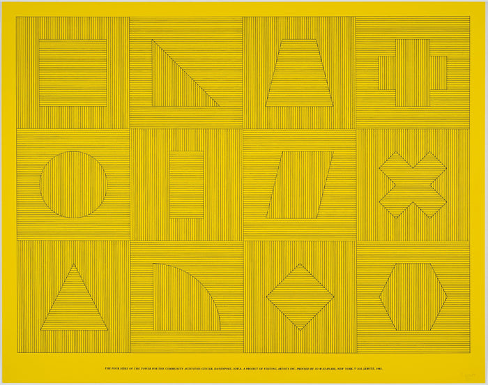 Sol LeWitt - Sixteen Geometric Figures with Lines in Two Directions #02