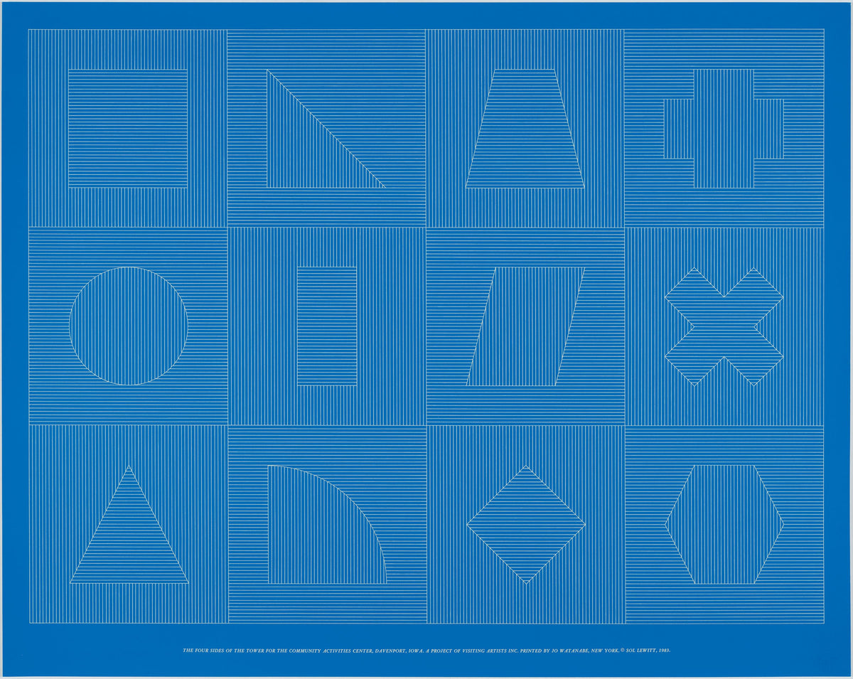 Sol LeWitt - Sixteen Geometric Figures with Lines in Two Directions #01