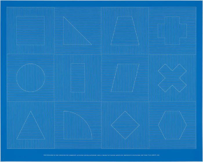 Sol LeWitt - Sixteen Geometric Figures with Lines in Two Directions #01