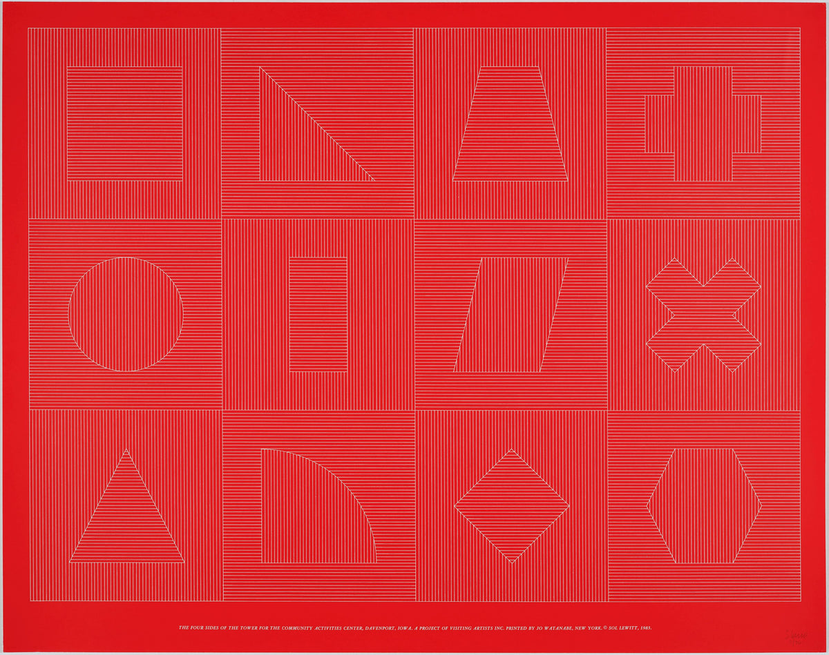 Sol LeWitt - Sixteen Geometric Figures with Lines in Two Directions #03
