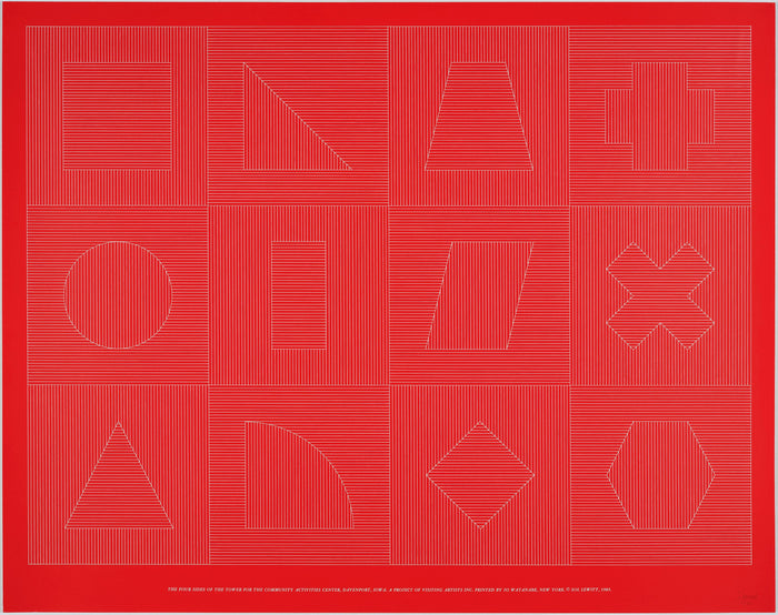 Sol LeWitt - Sixteen Geometric Figures with Lines in Two Directions #03