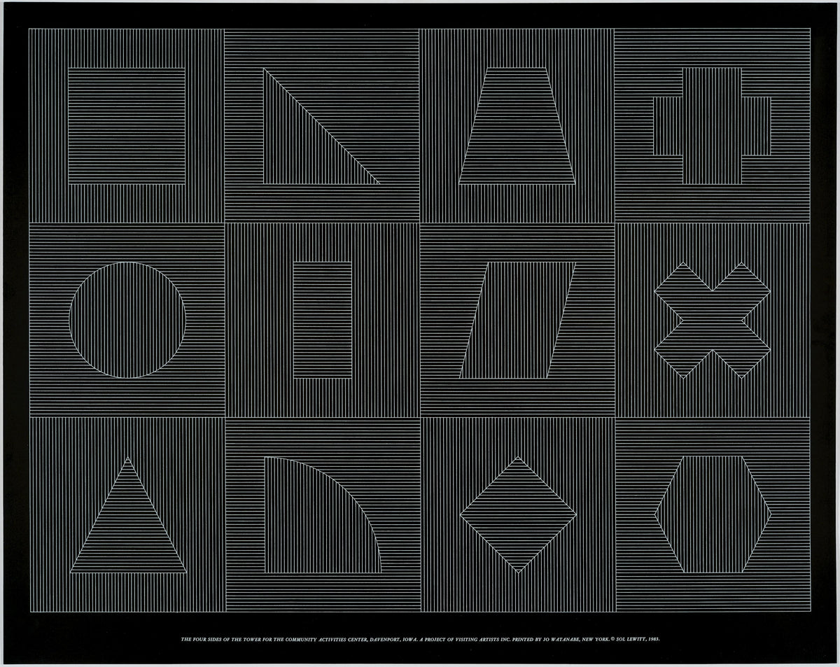 Sol LeWitt - Sixteen Geometric Figures with Lines in Two Directions #05