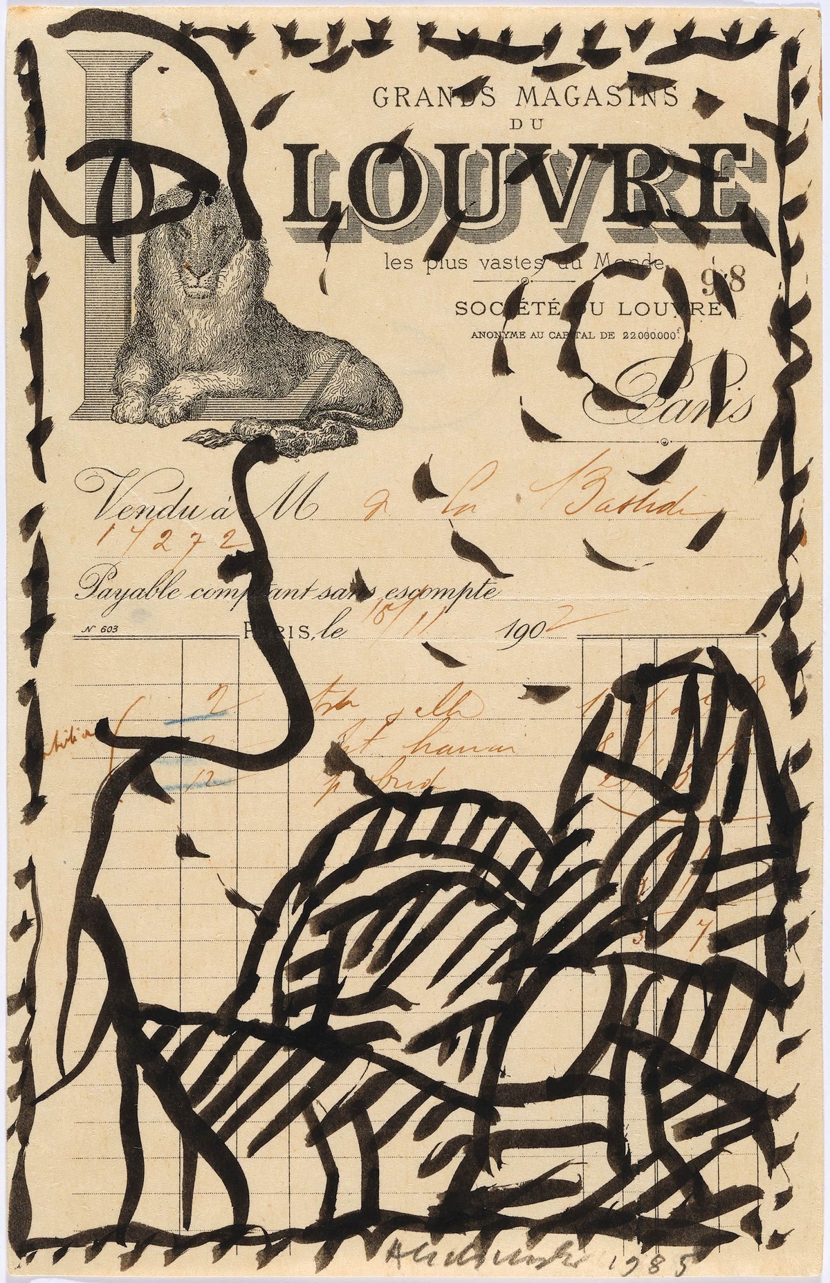 Pierre Alechinsky - Original ink drawing