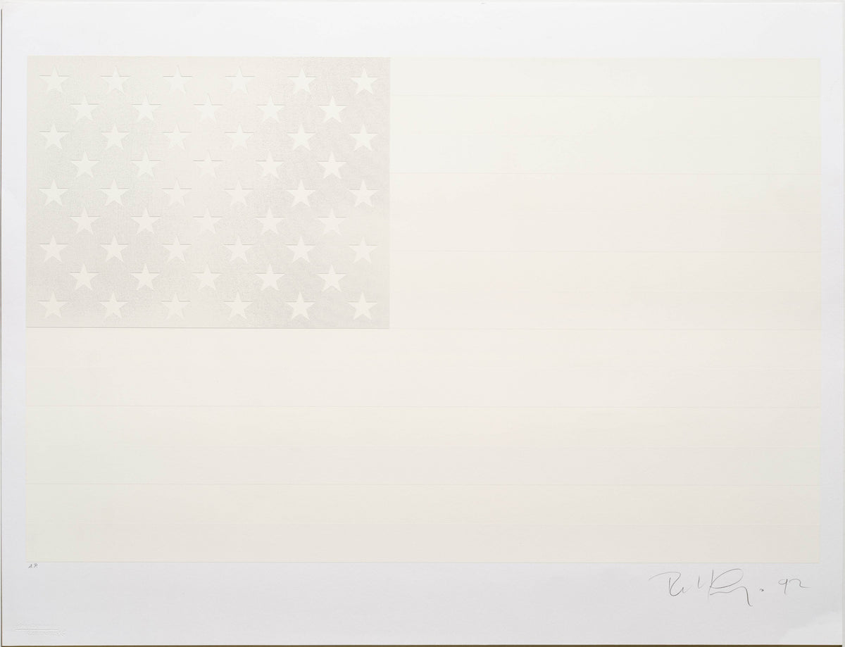 Robert Longo – White American Flag