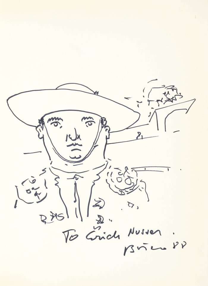 Fernando Botero - unique felt-pen drawing