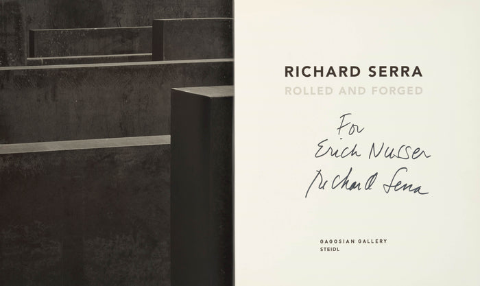 Richard Serra - Signed book Richard Serra