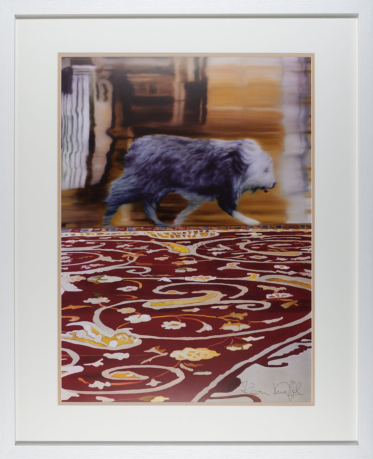 Karin Kneffel - Hund auf Teppich