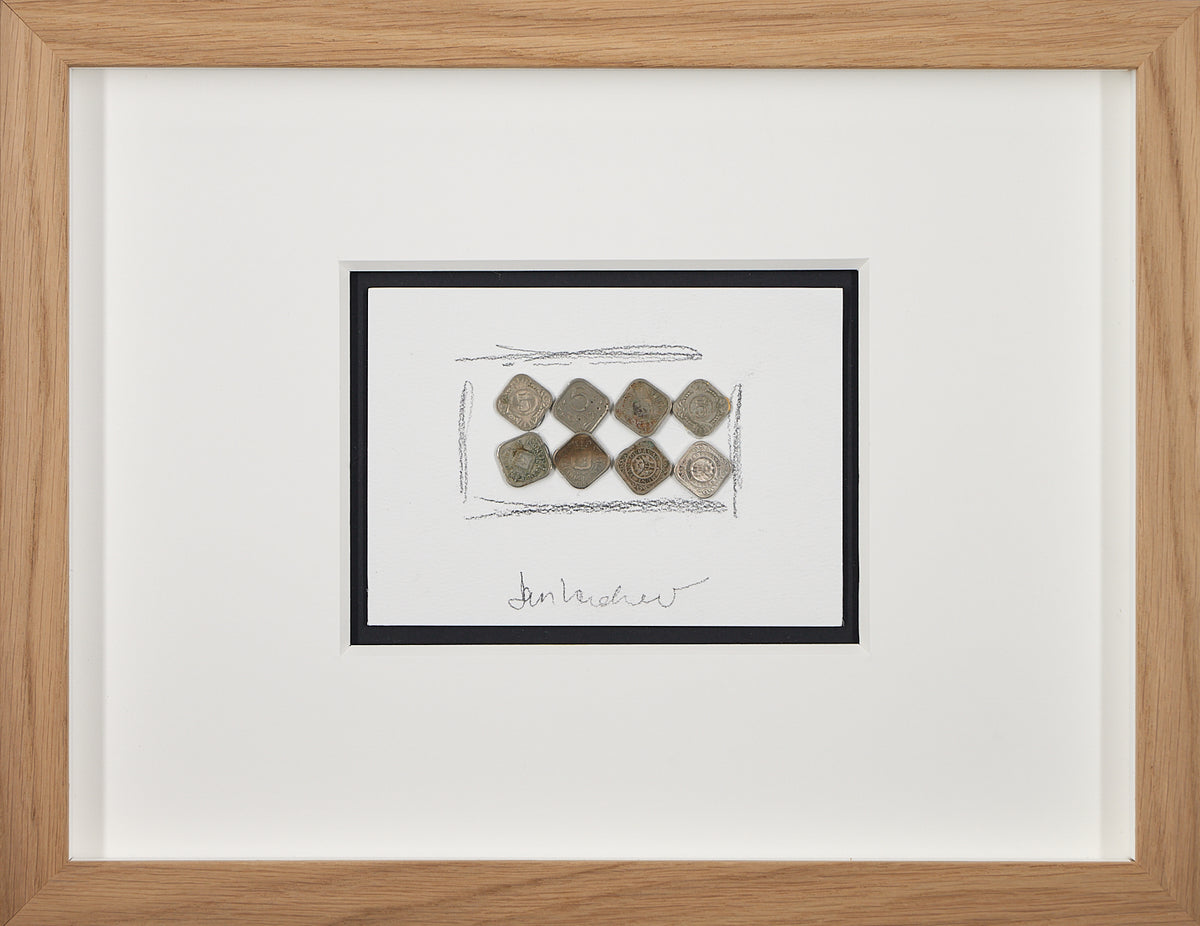 Jan Henderikse - Original drawing with Coins