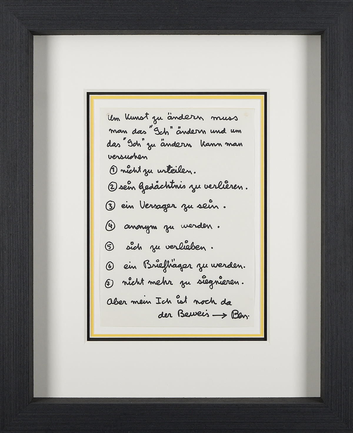 Ben Vautier - Um Kunst zu ändern muss man das “Ich” ändern