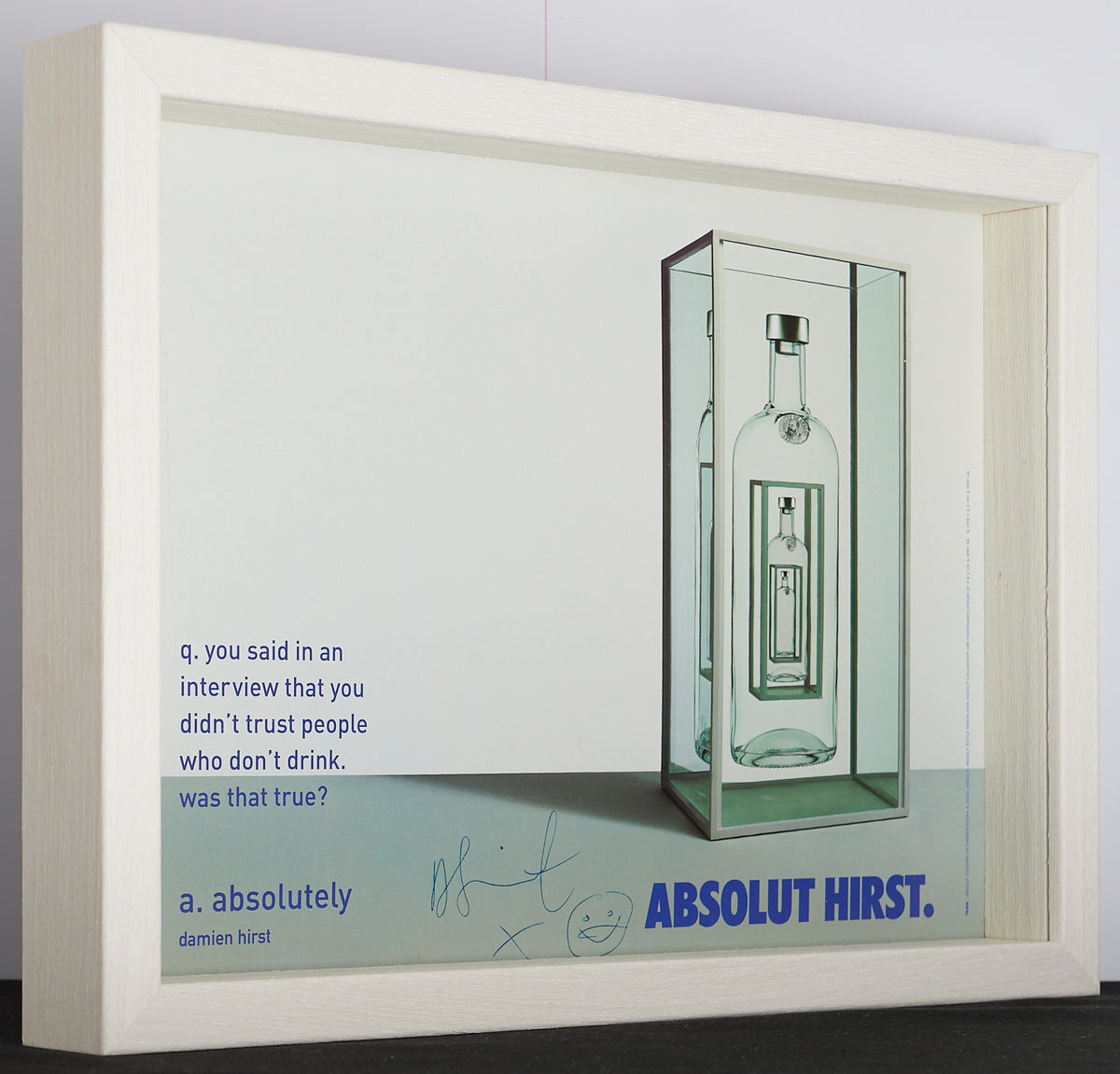 Damien Hirst -  Small drawing on ABSOLUT Hirst