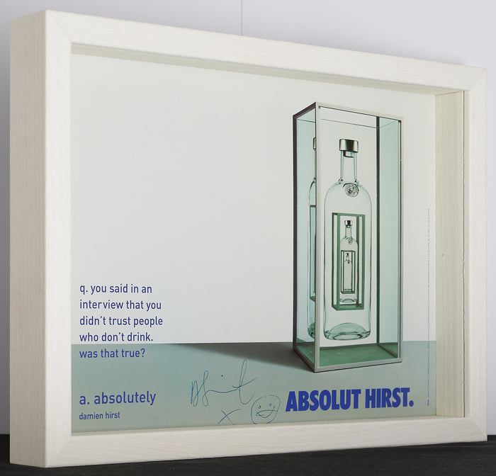 Damien Hirst -  Small drawing on ABSOLUT Hirst