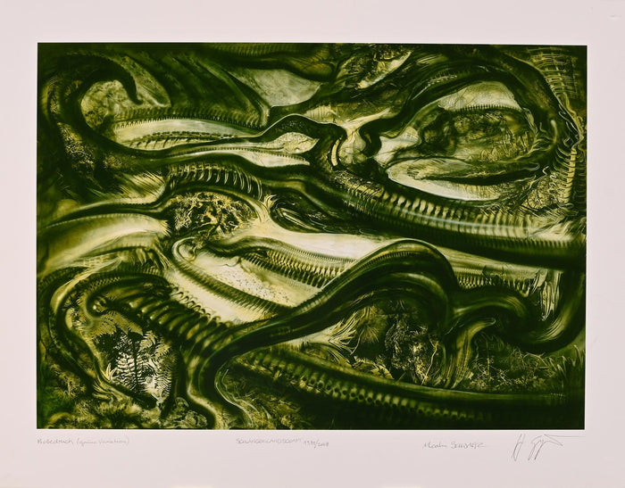 HR Giger - Green Snake Landscape