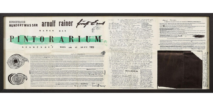 Arnulf Rainer - Original, Watercolor on Print Pintorarium