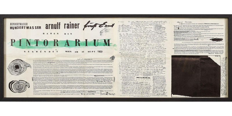 Arnulf Rainer - Original, Watercolor on Print Pintorarium