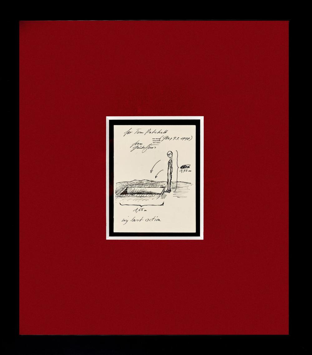 Günter Brus - Unique ink drawing