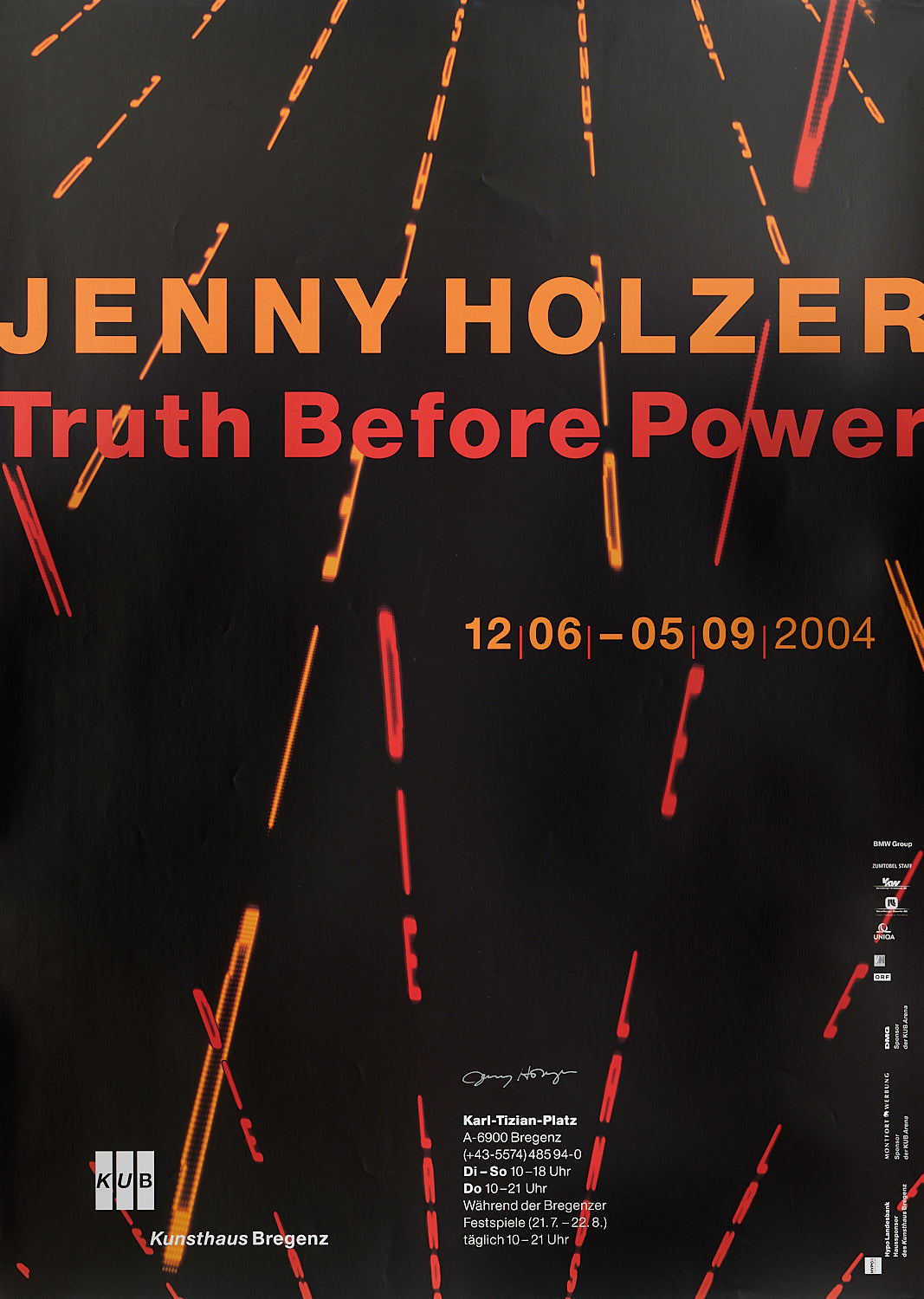 Jenny Holzer - Signed Exhibition Poster