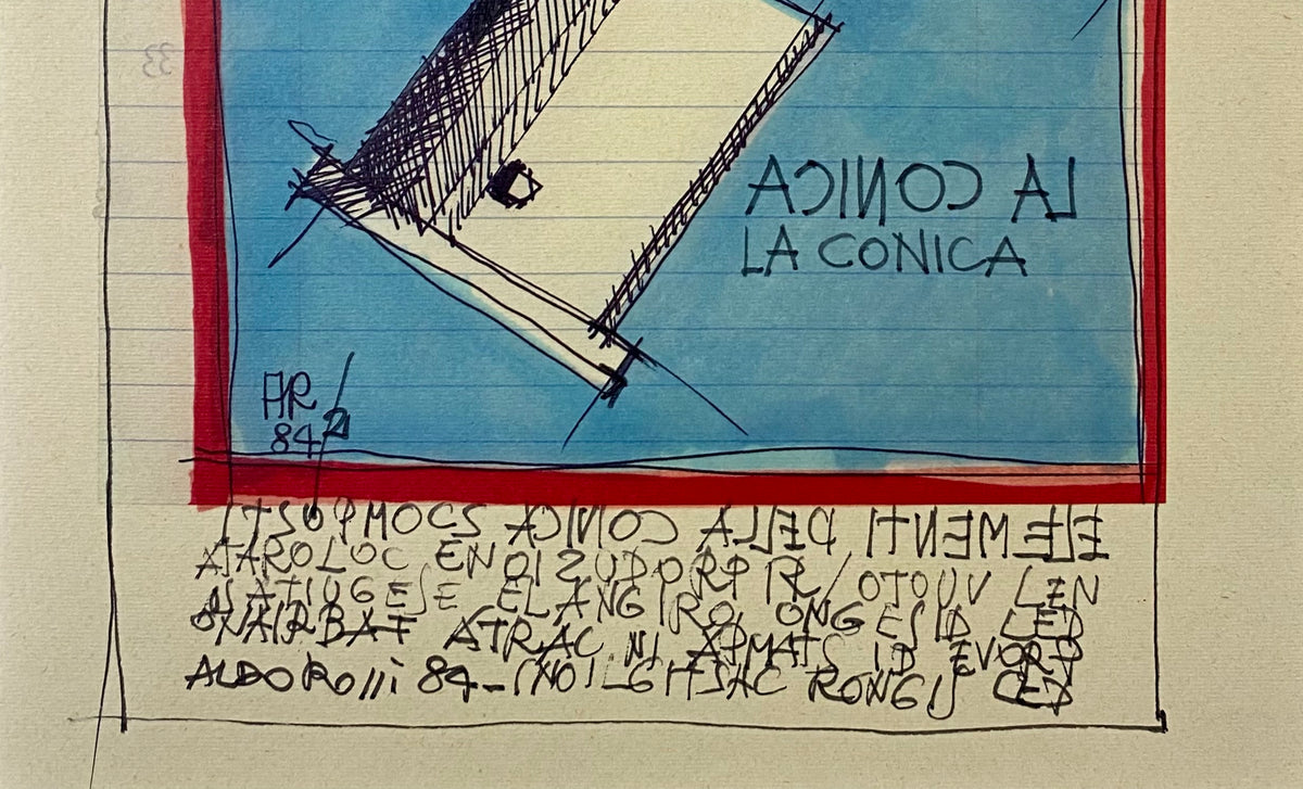 Aldo Rossi - Original Drawing "La caffettiera conica"