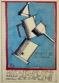 Aldo Rossi - Original Drawing "La caffettiera conica"