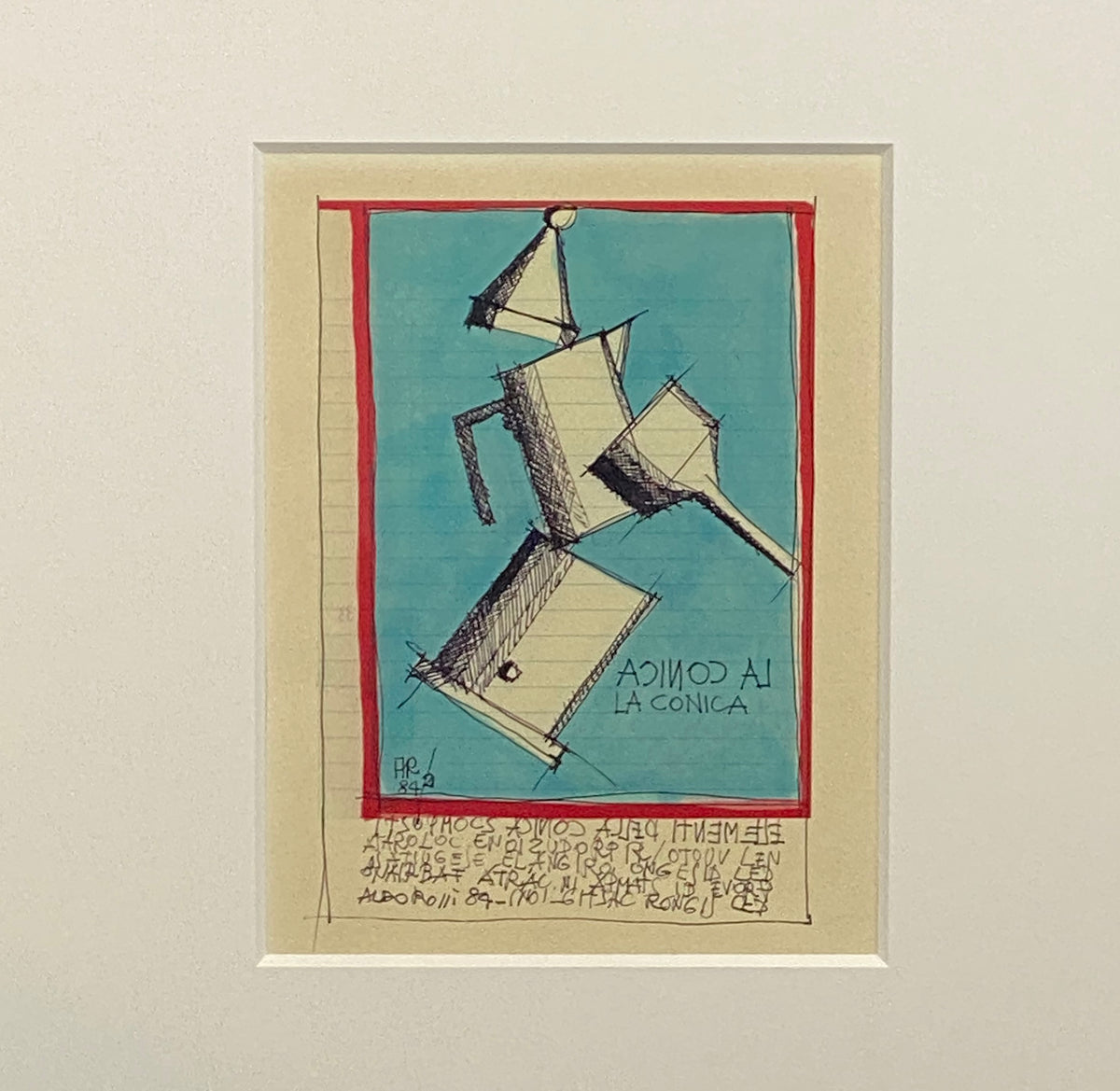 Aldo Rossi - Original Drawing "La caffettiera conica"