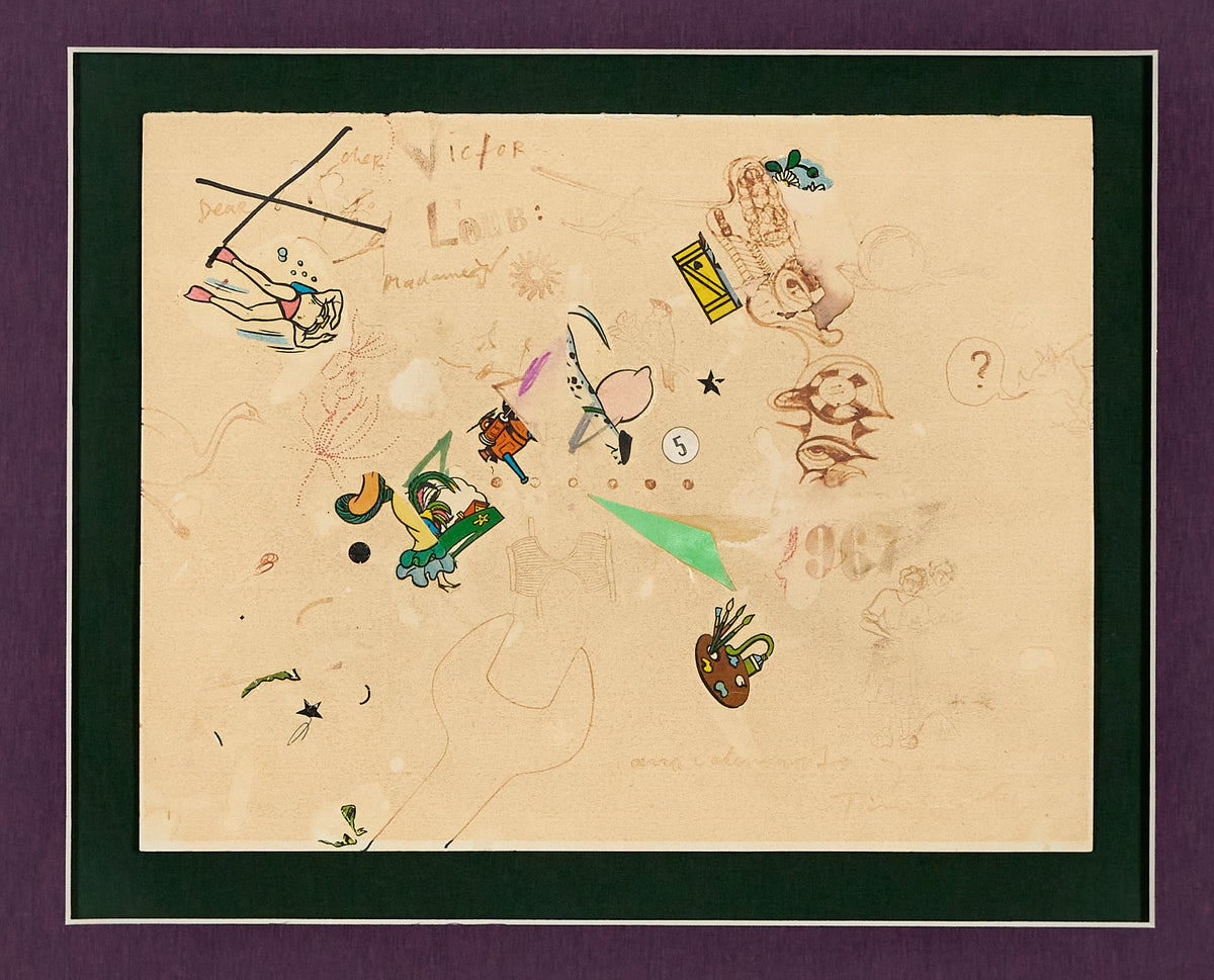 Jean Tinguely – Original Mixed Media on paper