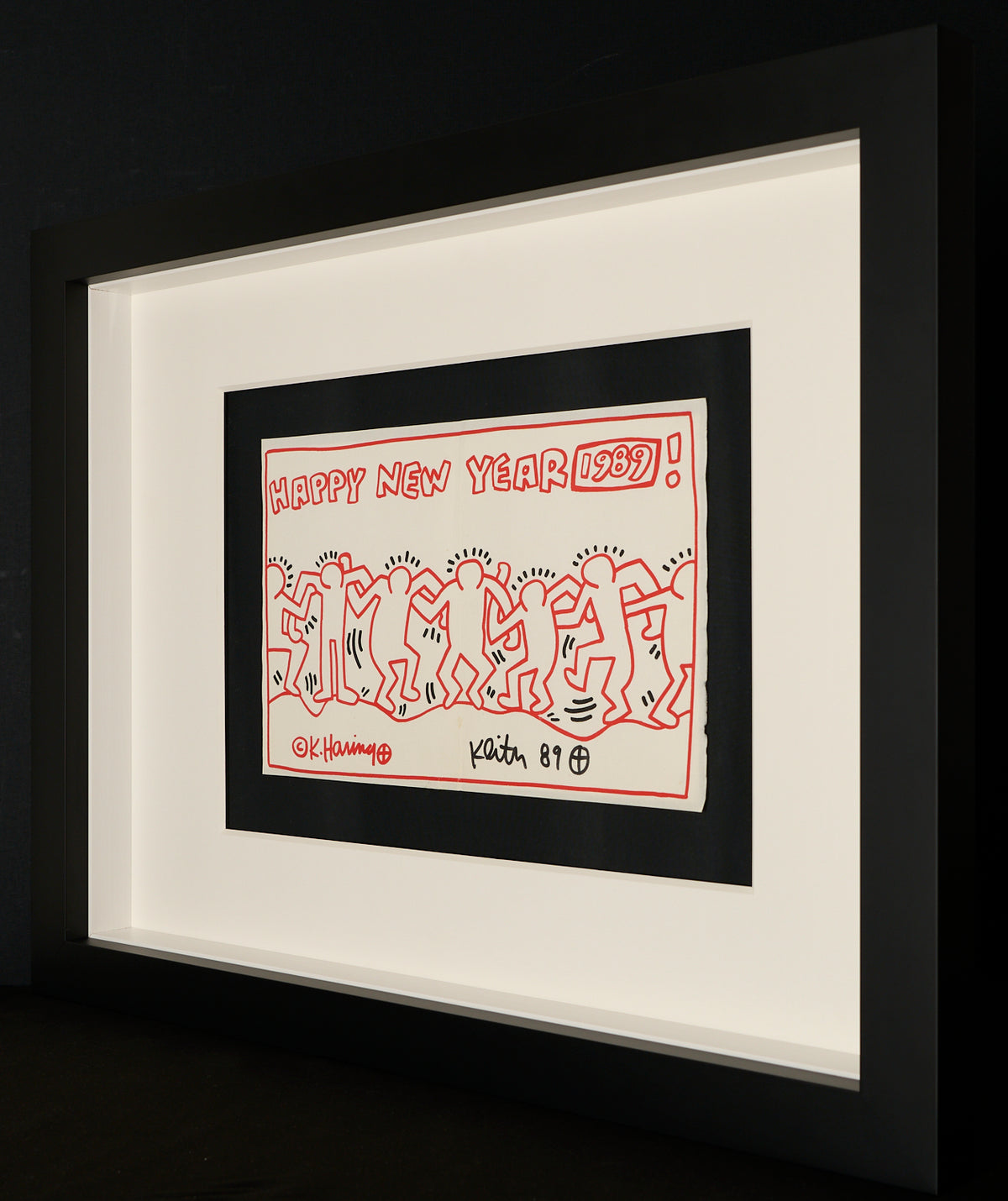 Keith Haring – Happy New Year 1989! – Hand-Finished Silkscreen on Handmade Paper