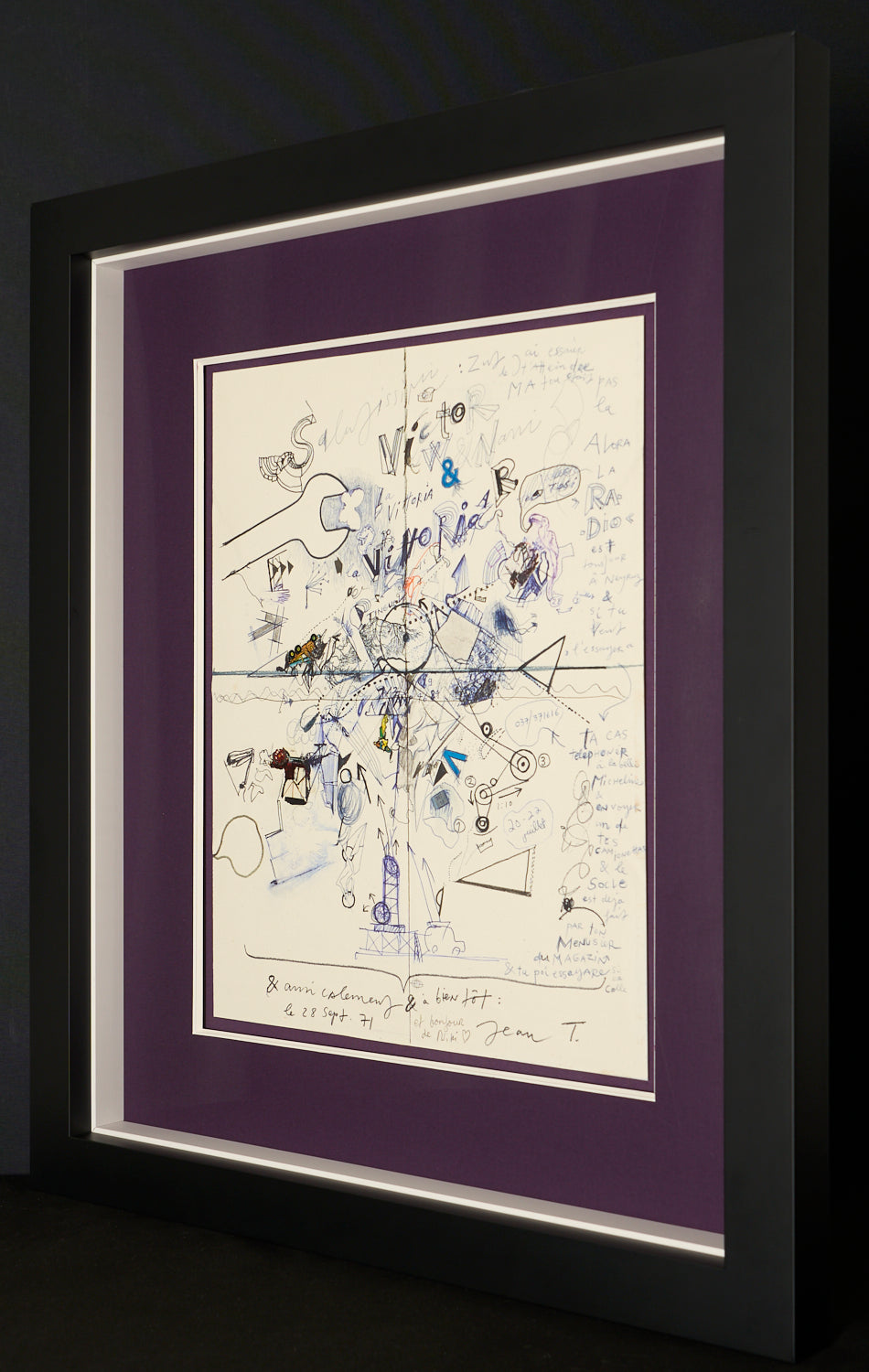 Jean Tinguely & Niki de Saint Phalle -Original Mixed Media Work