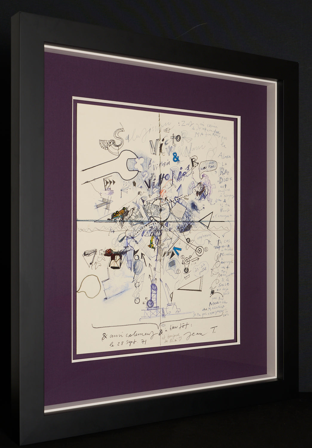 Jean Tinguely & Niki de Saint Phalle -Original Mixed Media Work