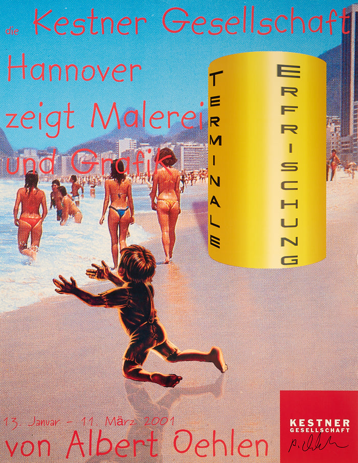 Albert Oehlen - Signed Exhibition poster