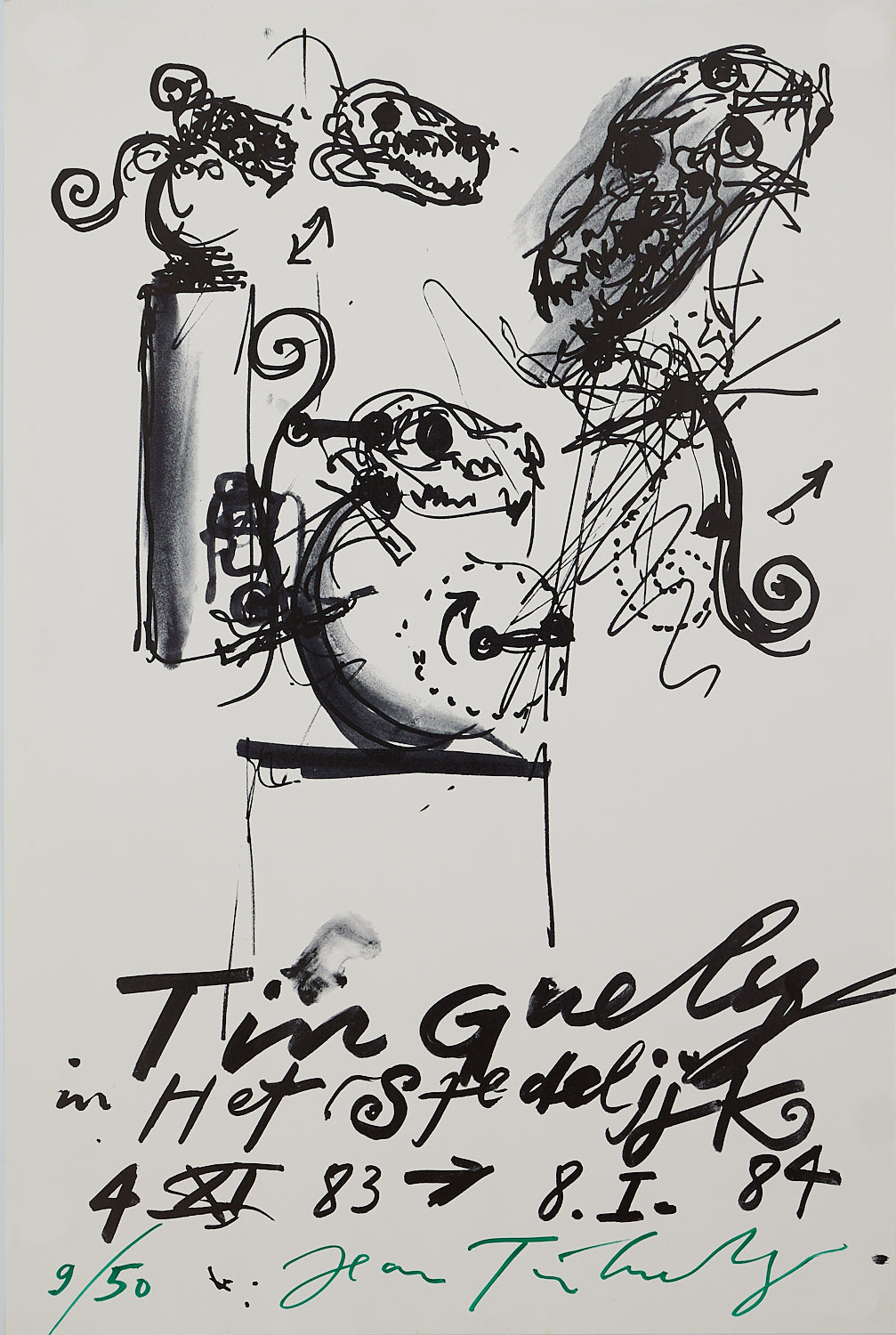 Jean Tinguely - Signed & Numbered Exhibition poster