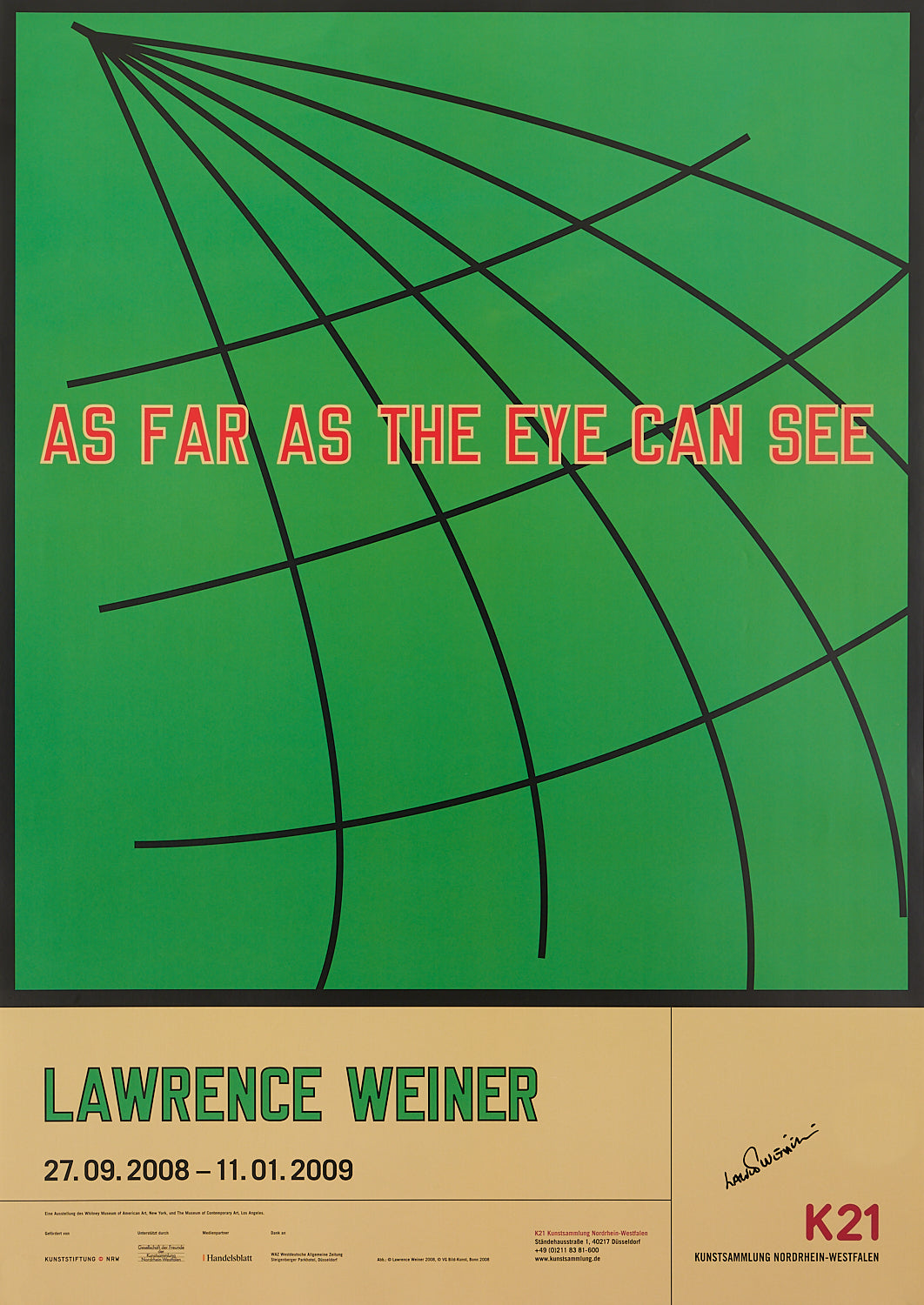 Lawrence Weiner - Signed Exhibition Poster