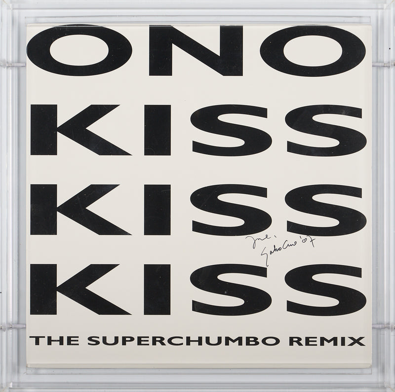 Yoko Ono - Signed Cover Art for ONO - KISS KISS KISS