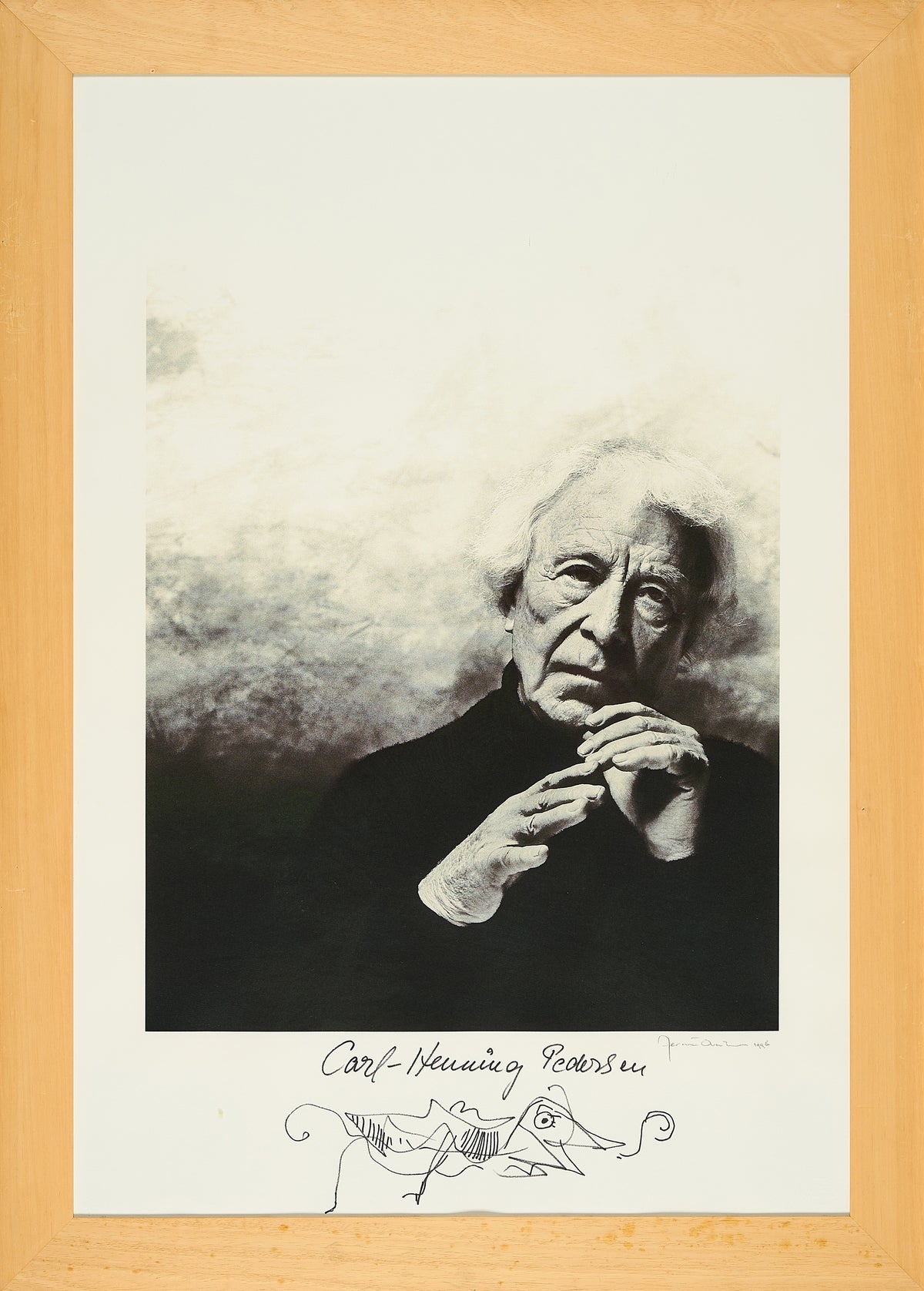 Carl-Henning Pedersen - unique - Portrait of CoBrA Artists