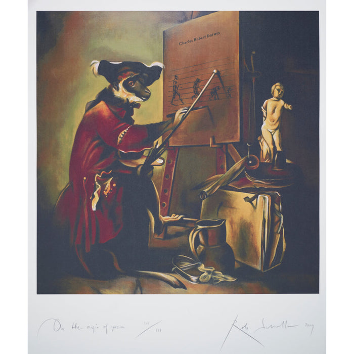 Rob Scholte (Dutch 1958) – Screenprint – On the Origin of Species