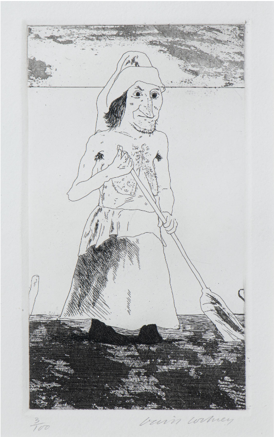 David Hockney - The Enchantress in Her Garden