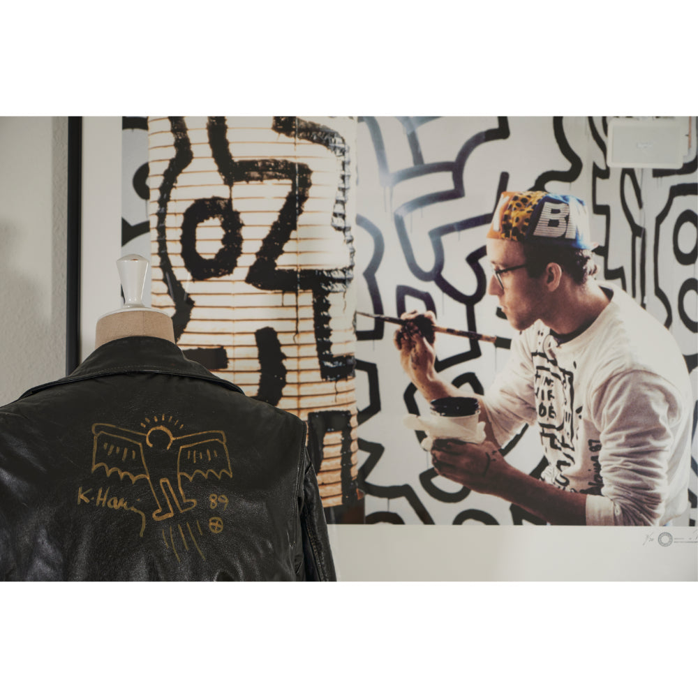 HANDMADE DRAWING ON LEATHER JACKET