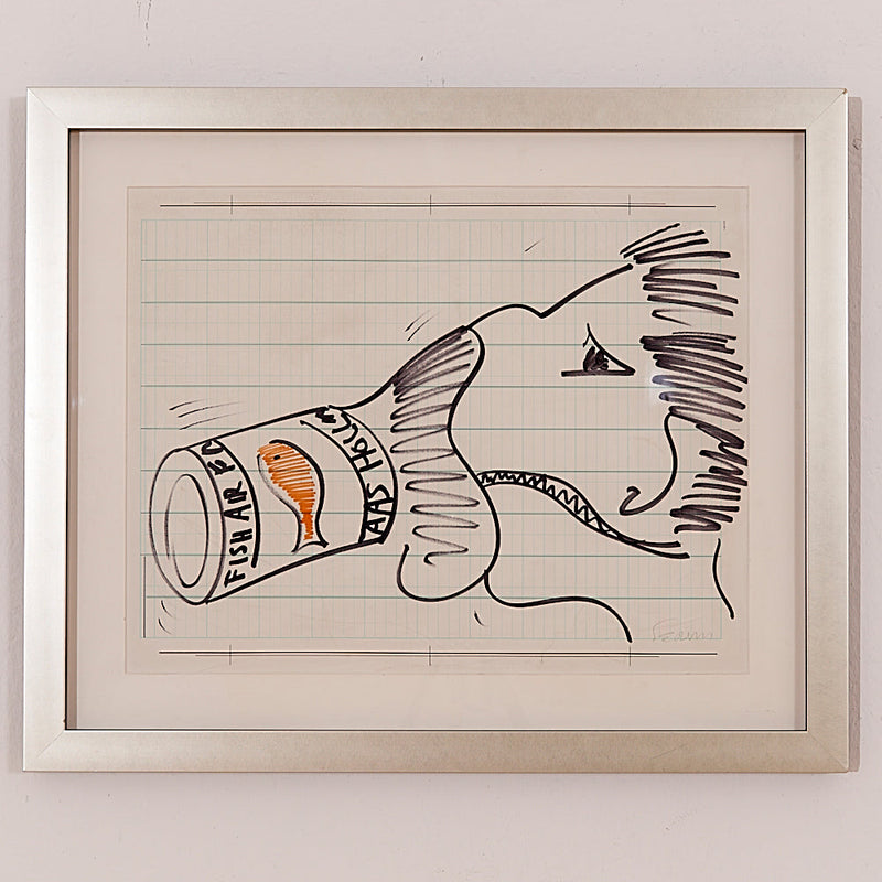 SERVAAS SCHONE (Dutch 1950 – 2001) – Fish-Air – Conceptual Art