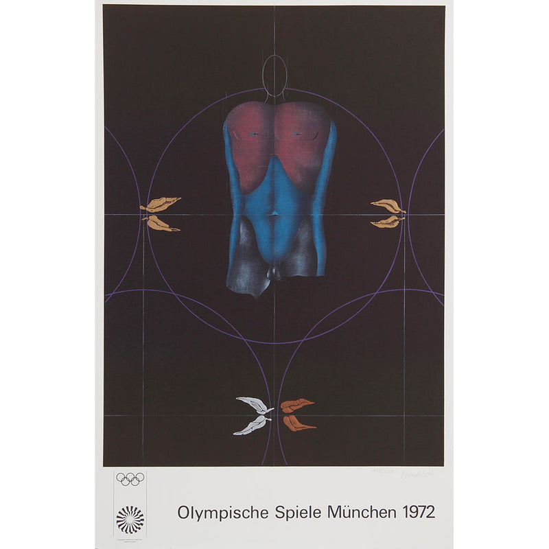 Paul Wunderlich (Riediger 391) - Olympische Spiele München 1972 (Olympics Munich 1972)