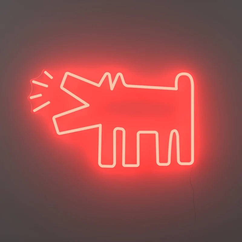 Keith Haring - Barking Dog - Neon numbered limited edition