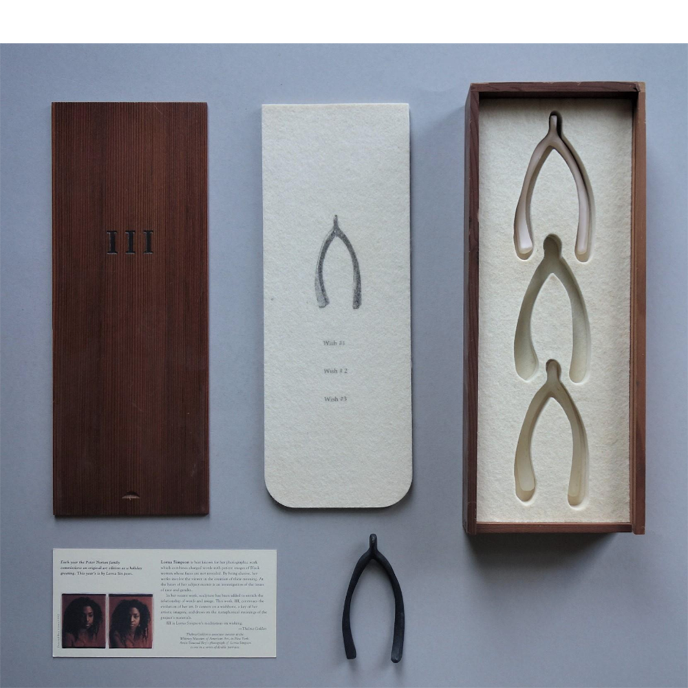 Lorna Simpson - III (Three Wishbones in a Wood Box)