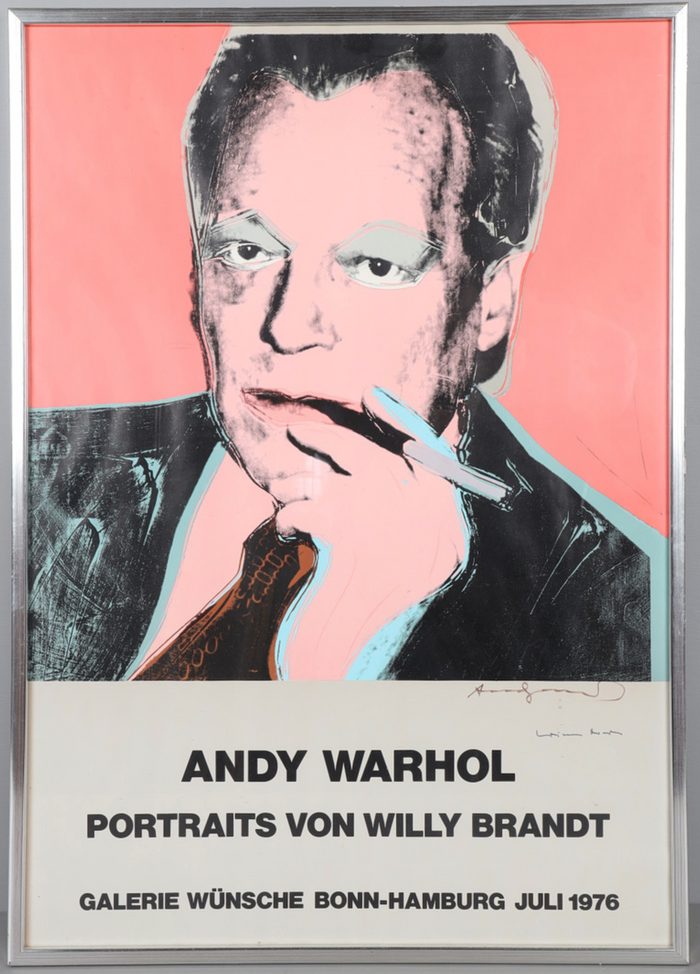 Andy Warhol - double signed Portraits of Willy Brandt