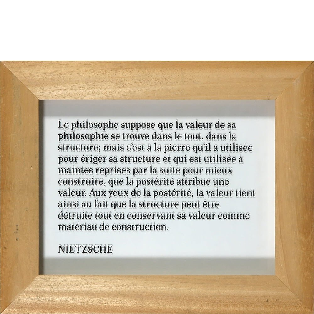 Joseph Kosuth - Mémoire de la liberté / Nietsche
